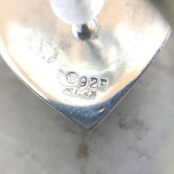 VTG Sterling Silver 925 Etched Hollow Puffy Heart Stud Earrings Heart Jewelry - Picture 7 of 16